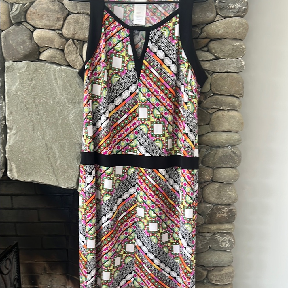 Laundry Multicolor Geometric Pattern Dress
